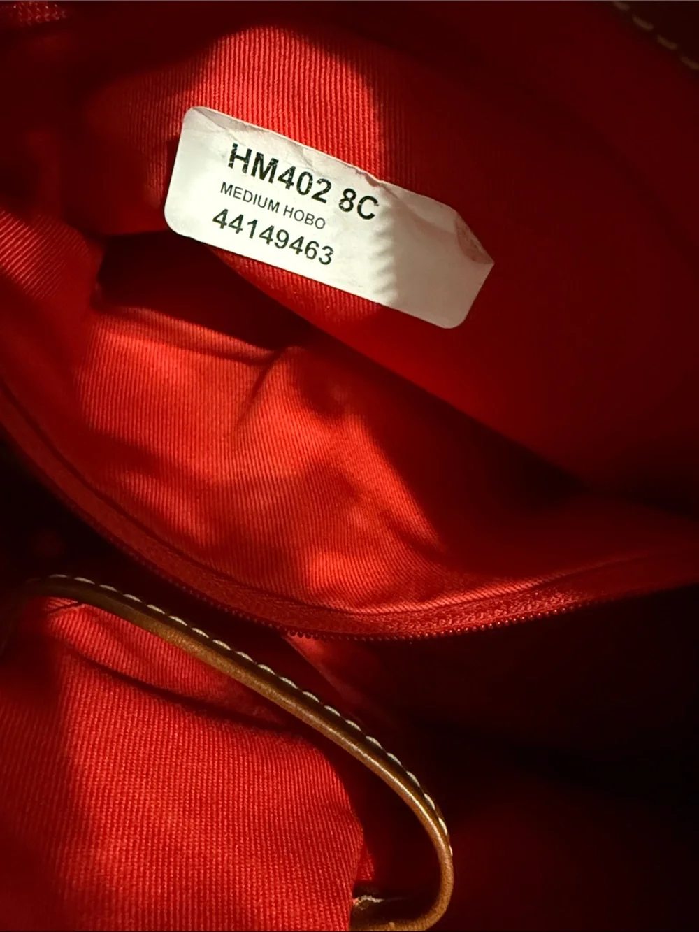 Dooney & Bourke Medium Hobo Red DB Monogram Jacquard Y2K Shoulder Bag HM402